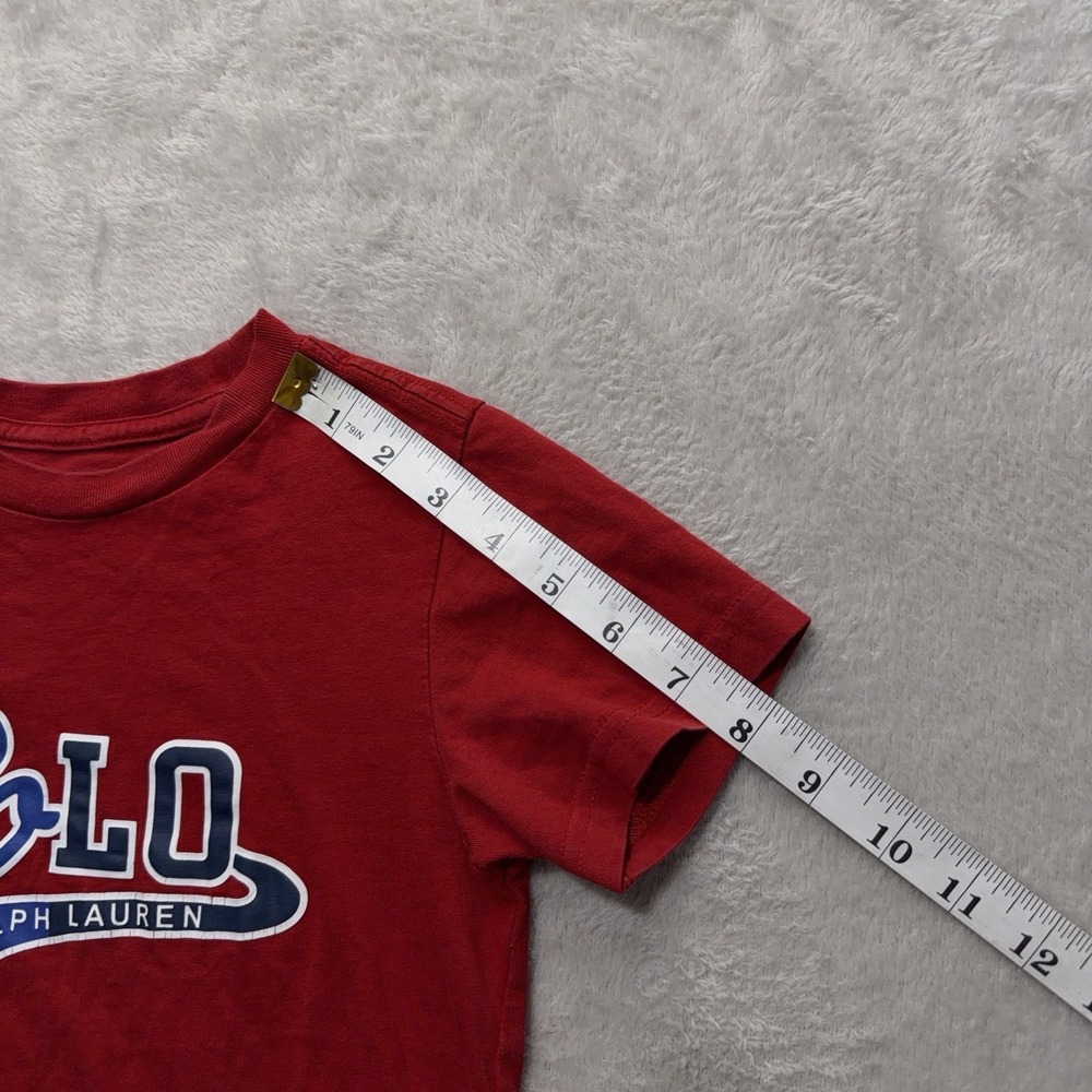 Polo Ralph Lauren Boys 5 Graphic Red Cotton Short Sleeve T Shirt Preppy Casual - Picture 8 of 10